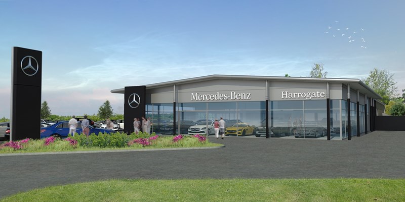 Artist's impression of JCT600's Mercedes-Benz Harrogate centre 2016