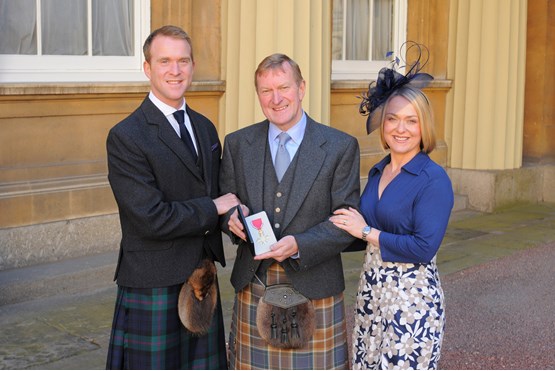 Son Christopher Clark John Clark OBE and his daughter Victoria Son Christopher Clark John Clark OBE and his daughter Victoria