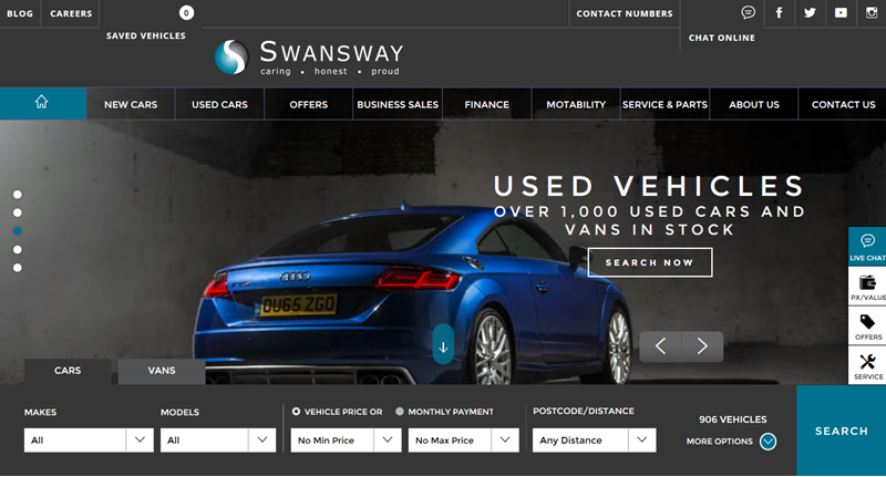 Swansway's homepage Swansway's homepage