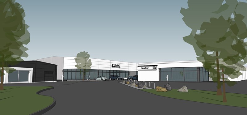 Artist's impression of Bowker's aftersales centre in Preston Bowker aftersales centre Preston 2016