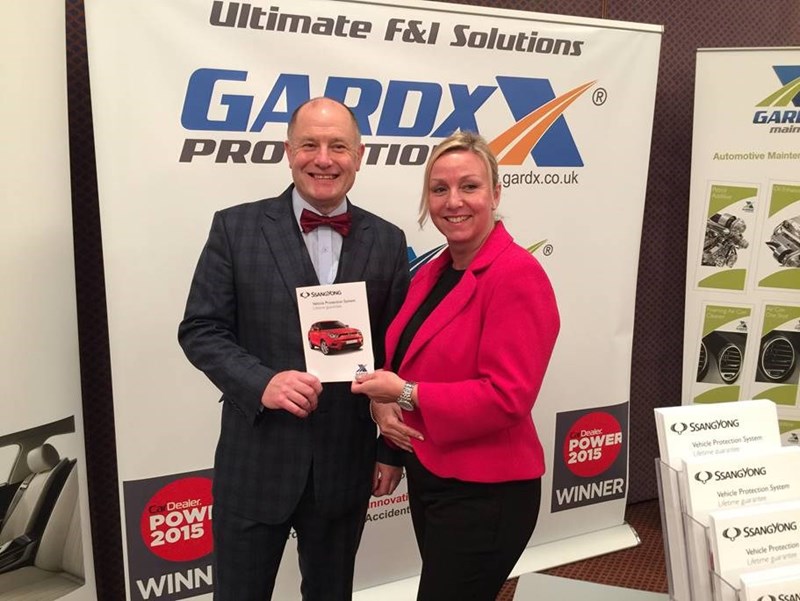 Paul Williams, MD of SsangYong and Amanda Massey, head of sales for GardX Paul-williams-md-of-ssangyong-and-amanda-massey-head-of-sales-for-gardx