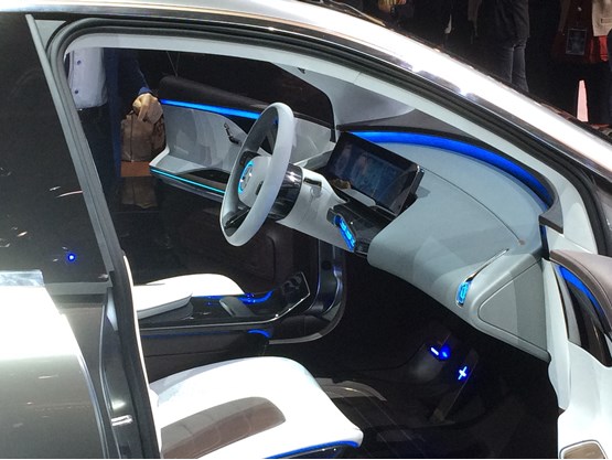 Mercedes EQ interior at Paris Motor Show 2016