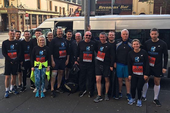 Roadside staff took part in the 2017 Belfast City Marathon Relay and raised almost £7,000 for the Northern Ireland Children To Lapland Trust