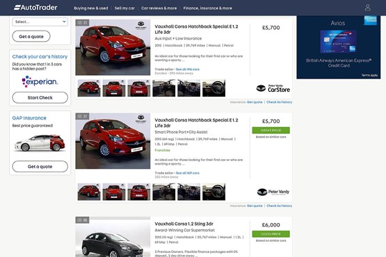 Auto Trader website