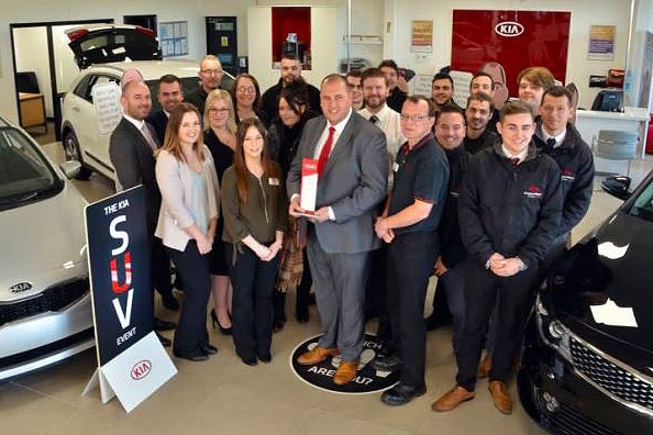 Darren Bradford and his team at Drayton Motors Kia  Boston, an AM Best UK Dealership to Work For