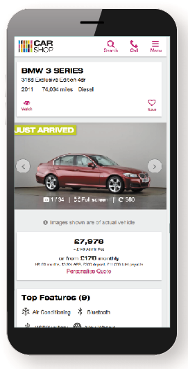 CarShop mobile website