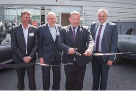 Westover Group opens its £7.5m Jaguar Land Rover service centre in Christchurch (from left): Matt Spiller and Keith McKay from Knights Brown, the construction company; Peter Walker, Westover operations director; John Ray from Gemco